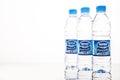 A row of cold nestle water bottles Royalty Free Stock Photo