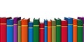 Row of color books Royalty Free Stock Photo