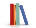 Row of color books isolated Royalty Free Stock Photo