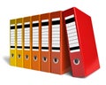 Row of color office folders Royalty Free Stock Photo