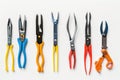 Row of Colored Pliers Royalty Free Stock Photo