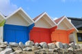 Colorful beach chalets Royalty Free Stock Photo