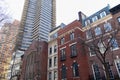 Row of Colorful Brick Buildings and Brownstone Homes on the Upper East Side of New York City