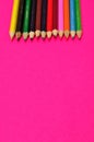 A row of colorful coloring pencils Royalty Free Stock Photo