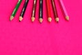 A row of colorful coloring pencils Royalty Free Stock Photo