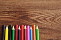 A row of colorful coloring pencils Royalty Free Stock Photo