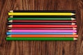 A row of colorful coloring pencils Royalty Free Stock Photo