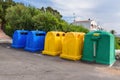 Colorful dustbins for waste segregation
