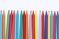 Row of colorful felt pens Royalty Free Stock Photo