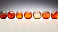 row of colorful glass balls Royalty Free Stock Photo