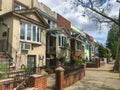 Row of Houses in Queens NYC Royalty Free Stock Photo