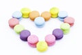 Row of Colorful macarons Royalty Free Stock Photo