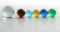 Row of Colorful Marbles