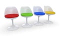 Colorful modern chairs