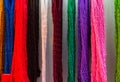 Row of colorful nets displayed on a store Royalty Free Stock Photo