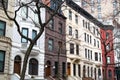 Row of old buildings in the Upper West Side, New York City Royalty Free Stock Photo