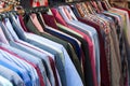 Row of colorful row shirts Royalty Free Stock Photo