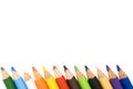 Row of coloring pencils Royalty Free Stock Photo