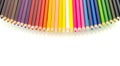 Row of coloring pencils Royalty Free Stock Photo