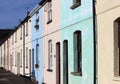 Row of colorwashed terraced houses in Fleetwood Royalty Free Stock Photo