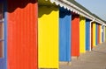 A row of colourful beach huts. Royalty Free Stock Photo