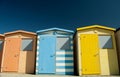 A row of colourful beach huts Royalty Free Stock Photo