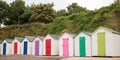 A Row of colourful Beach Huts Royalty Free Stock Photo