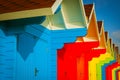 Row of Colourful Beach Huts, Scarborough Royalty Free Stock Photo