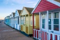 Row of Colourful Beach Huts Royalty Free Stock Photo