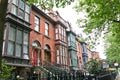 Row of colourful brick houses, Dublin, Ireland Royalty Free Stock Photo