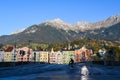 A row of colourful houses in Innsbruck, Austria