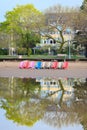 Muskoka Chairs at a Flooded Woodbine Beach Royalty Free Stock Photo