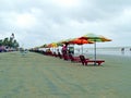 Kuakata beach , Bay of Bengal, Bangladesh Royalty Free Stock Photo