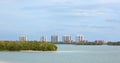 A row of Condos and Timeshare on the West Coast of Florida, USA. Royalty Free Stock Photo