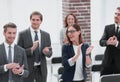 Creative team applauding the speaker Royalty Free Stock Photo