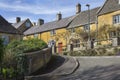 Row of Cotswold cottages, Blockley Royalty Free Stock Photo