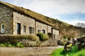 Row of cottages at Buckden in the Yorkshire Dales Royalty Free Stock Photo