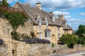 Row of Country cottages in village of Bourton on the Hill the Cotswolds