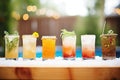 row of diverse beers in ice at a backyard party