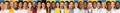 Row Of Diverse People Faces In Portraits Collage, Colorful Backgrounds Royalty Free Stock Photo