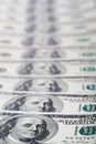 Row of dollars Royalty Free Stock Photo