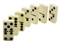 Row of dominos Royalty Free Stock Photo