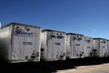 Row of Dropped Wal-Mart Trailers Royalty Free Stock Photo