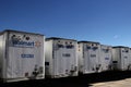 Row of Dropped Wal-Mart Trailers Royalty Free Stock Photo