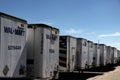 Row of Dropped Wal-Mart Trailers Royalty Free Stock Photo