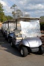 Row of Electric Golf Carts Royalty Free Stock Photo