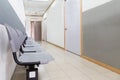 Row of empty chairs at reception of an interior office building Royalty Free Stock Photo