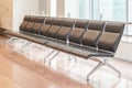 Row of empty chairs for waiting Royalty Free Stock Photo