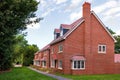 Row of empty new houses