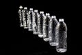 Row Of Empty Plastic Water Bottles Royalty Free Stock Photo